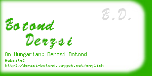 botond derzsi business card